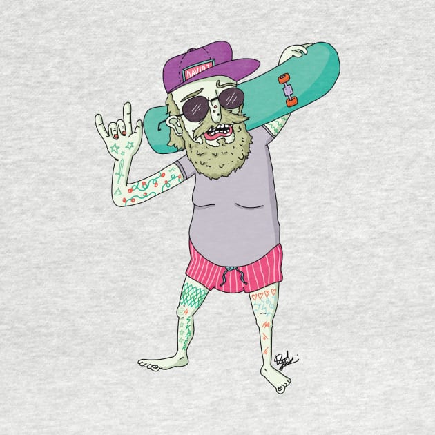 Cool beans skateboard man by Acomicbomb